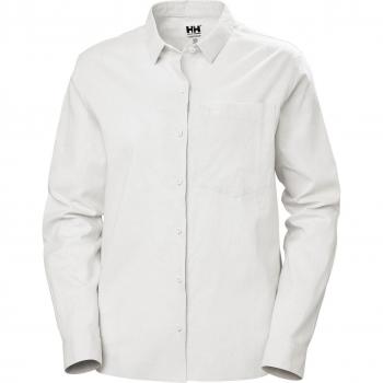 Camisa Helly Hansen Club manga larga blanca para mujer - XS
