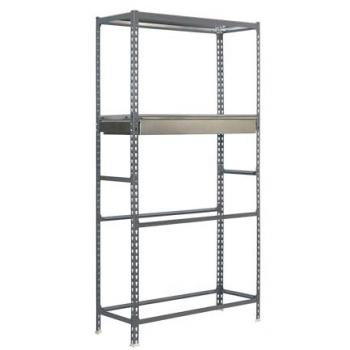 Estantería SimonRack para Neumáticos de Acero, 4 Niveles, Capacidad para 30 Neumáticos, Soporta hasta 180 kg, Dimensiones 2000x1200x400 mm, Color Gris