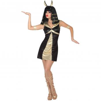Disfraz de Diosa Egipcia Negra para Mujer, Talla M-L, Reina del Nilo