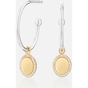 Pendientes Cube Aro Círculo Bicolor ITEMPORALITY SEA-401-058-UU Mujer plata