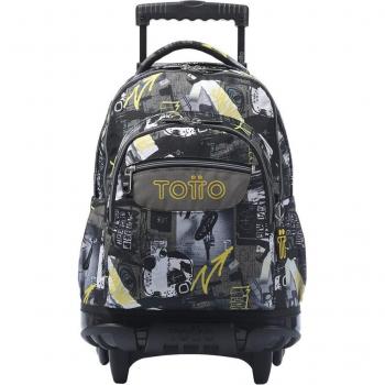 Mochila Totto Renglones con carro y diseño multicolor Baski