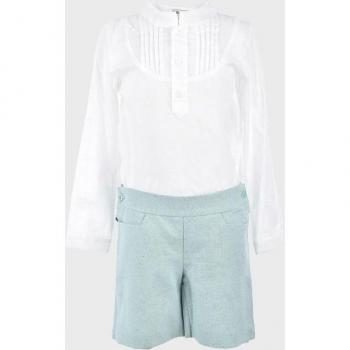 Conjunto de bebé niño verde de algodón