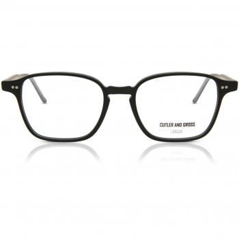 Cutler and Gross 1360 1 Armazones para Hombre Negros, Lentes Recetados Para Hombre Negros, Gafas Recetadas para Hombre Negras