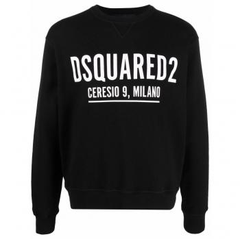 Dsquared2 Men's Black Cotton Logo Sweatshirt - Size Small