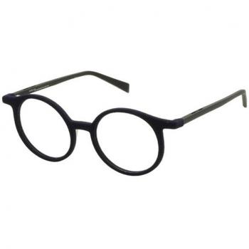 Italia Independent II 5568V 021.000 Men's Eyeglasses Blue Size 45 - Frame Only, Blue Light Block Available, Free Lenses, HSA/FSA Insurance