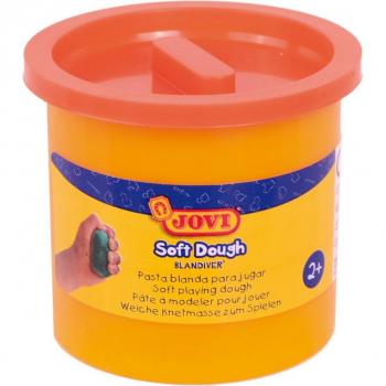 Jovi Plastilina Soft Dough Blandiver, 5 Botes de 110g, Color Naranja, en Estuche