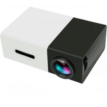 Proyector portátil YG300 en blanco y negro, Mini proyector LED Micro, soporte para múltiples idiomas y documentos multimedia