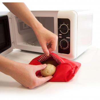 Cuisy CMKC22531 CUECE Patatas MICROONDAS, Rojo, 26 x 20 x 2,50 cm