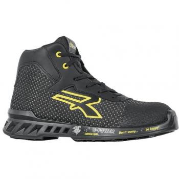 U-power - Zapatos altos de seguridad Joe S3 SRC CI ESD - Negro / amarillo - Talla 39 (EU)
