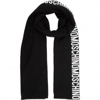 Moschino Luxury Wool Scarf, Black, Female, Size: ONE SIZE