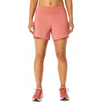 Asics - Short de mujer Road 2-N-1, 5 pulgadas, color rosa, talla XS