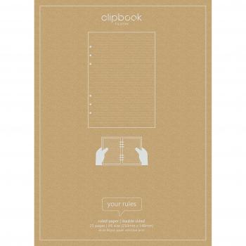Recarga A5 Clipbook 25 hojas rayadas