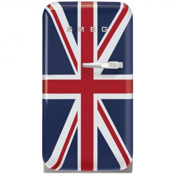 Smeg FAB5LDUJ5 Frigorífico de 1 Puerta, Diseño Estilo Años 50, Bandera Union Jack, 72.5 cm Altura, Apertura Izquierda, Sistema de Refrigeración