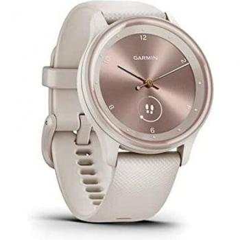 Garmin vívomove Sport Smartwatch with Silicone Band (Ivory Case, Peach Gold Accents)