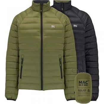 Packable Men's Reversible Down Jacket - Khaki and Black