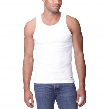 Levi's - Camiseta de tirantes con cuello redondo para hombre, pack de 2, talla 2XL, color Blanco