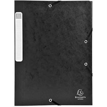 Exacompta 18516H - Carpeta de proyecto con goma, Negro