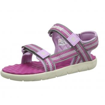 Timberland Perkins Row Webbing, Sandalias de Punta Descubierta Unisex Niños, Rosa