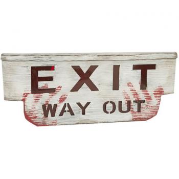 Cartel de Exit Terrorífico con luz y sonido de 48 cm