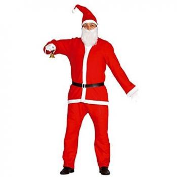 Guirca- Disfraz Papá Noel adulto, Color rojo, talla L