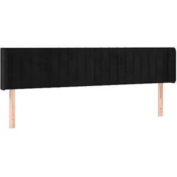 Cabecero de terciopelo negro 163x16x78/88 cm