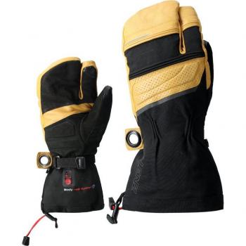 Lenz 8.0 Lobster Heated Gloves - Black/Yellow, Size M