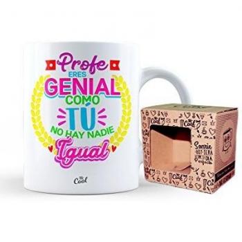 Mr.Cool Taza cerámica de desayuno con frase original