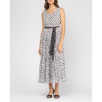 Vestido plisado sin mangas con corte en la cintura Niza
