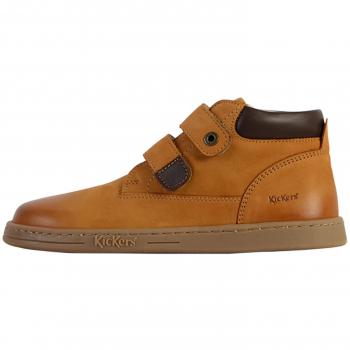 Botines de Cuero para Niño Kickers Tackeasy Camel Marrón 24 EU