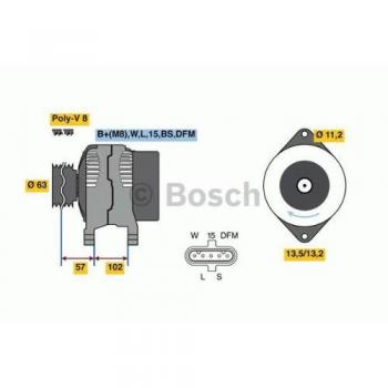 Alternador BOSCH 0 986 081 010 - Generador de energía eficiente y duradero