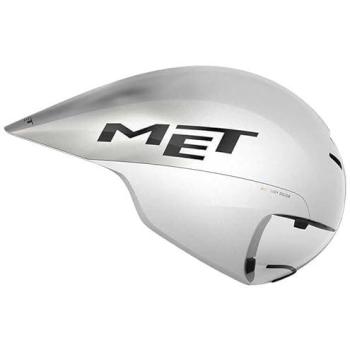 Casco MET Drone Wide Body II Blanco Metalizado Brillante Talla M (55-58 cm) Unisex
