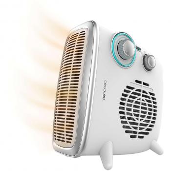 Cecotec ReadyWarm 2070 Max Dual White - Calefactor Eléctrico con Termoventilador de 1800W, 2 Niveles de Potencia y 3 Modos de Funcionamiento