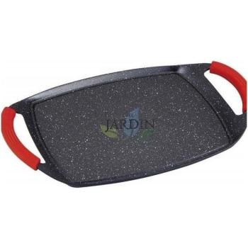 Plancha de Inducción Antiadherente de Piedra 47 cm Negra Resistente y de Alta Calidad