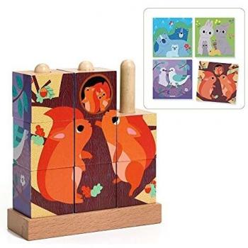 DJECO- Rompecabezas Puzz-Up Forest Juegos de Habilidad, Multicolor