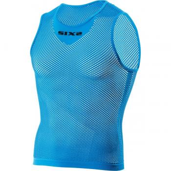 SIX2 - Camiseta sin Mangas de Malla, Color Azul, Talla única