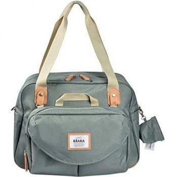 Bolso Cambiador Genève II BEABA - Verde Sauge, Gran Capacidad, Múltiples Compartimentos