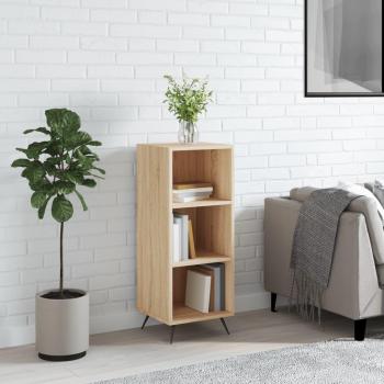 Estantería de madera de ingeniería 34,5x32,5x90 cm en color roble Sonoma, mueble de almacenaje para salón, buffet y armario auxiliar