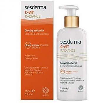 Sesderma | C-VIT Radiance Glowing Body Milk | Moisturising Body Milk | Luminous Pigments | Vitamin C Body Milk | Soft and Velvety Skin | Orange Scent | Combats Dull Skin | Luminous Skin | 250 ml