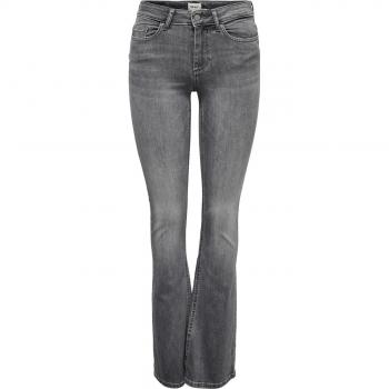 Vaqueros Only Blush Mid Flared Tai0918 Grey Denim Mujer - Pantalón de mujer, corte flared, color gris, tejido denim