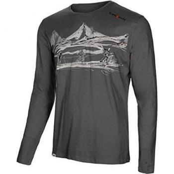 Trangoworld Across The Glacier Long Camiseta, Hombre, Sombra Oscura, L