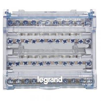 Repartidor modular de barras escalonadas 4P 100A 10 salidas 6 módulos - Legrand