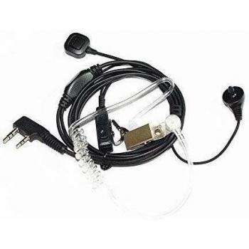 Discreto auricular con tubo de voz extraíble, 2 PTT botones
