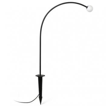 Lámpara de jardín con pica LED FARO Barcelona Cuca 650, negra, acero inoxidable/vidrio, altura 65 cm