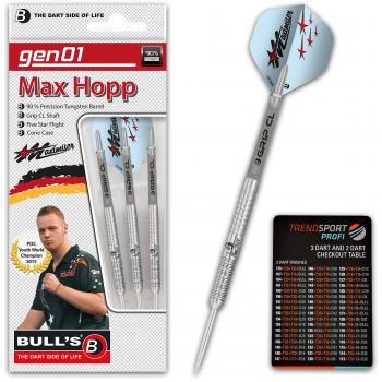 Bull 's Champions Max The Maximiser Hopp Steel Dart, 2 variantes de peso