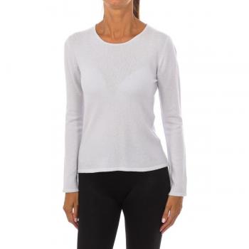 Jersey de Cashmere para mujer, manga larga y cuello redondo, modelo PN1704013