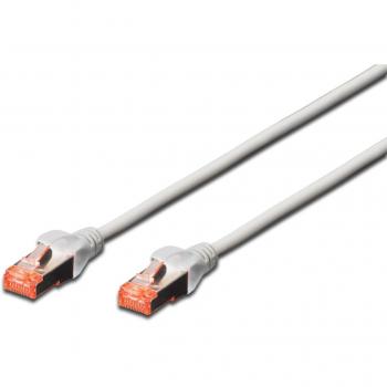 DIGITUS Cable LAN Cat 6-2m - Cable de Red RJ45 - S/FTP Blindado - Compatible con Cat 6A y Cat 7 - Gris