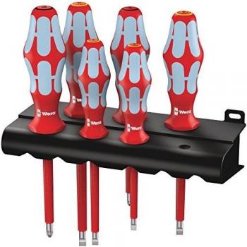 Wera 3165i/6 Kraftform VDE Stainless Steel Lasertip screwdriver set, PZ/SL, 7pc, 05022745001