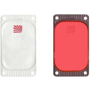 Cyalume - Paquete de 250 balizas luminosas adhesivas rectangulares VisiPad, 10 horas, color rojo