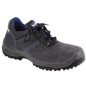 Zapato de seguridad Cofan modelo Myron serraje gris nº 40 S1P+SRC con puntera de carbono light