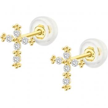 Pendientes Time Road HIN00150 Basics de oro 9K con acabado brillante